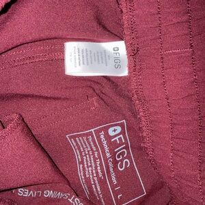 Figs Burgundy Technical Collection Scrub Pants